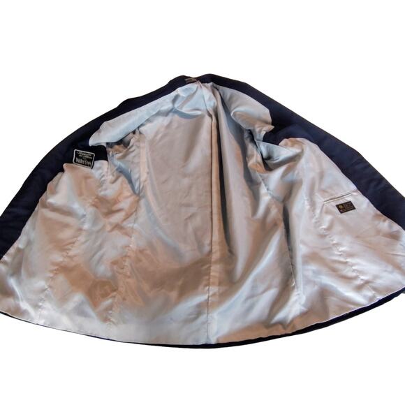 Mappelli‎ de Milano Men's 43 R Black Wool Blazer Gold Buttons - Picture 10 of 11